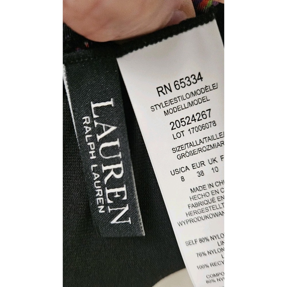 NWT Ralph Lauren halter one piece swimsuit paisley print multicolor size 8 - Picture 5 of 7
